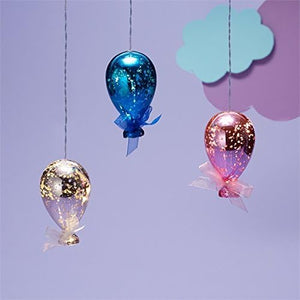 Balloon LED Light Up Hanging Mercury Glass