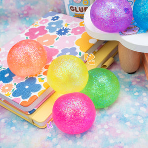 Galaxy Gummy Globs Squishy Ball - Chunky Glitter