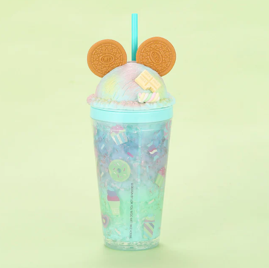 Blue-Cookie Mouse Ear Sweets Rainbow Tumbler