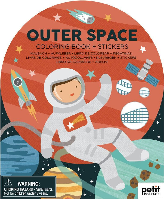 Outer Space Coloring Book With Stickers