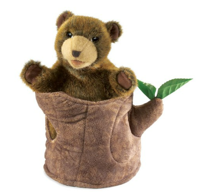 Bear in a Tree Stump