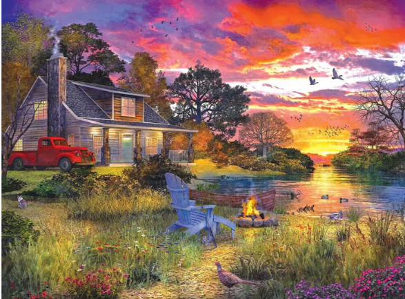 Evening Cabin