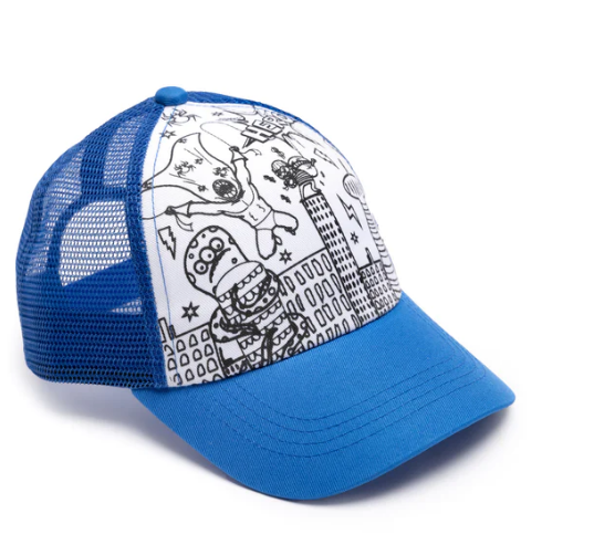 Superhero Colour-in Ball Cap Blu