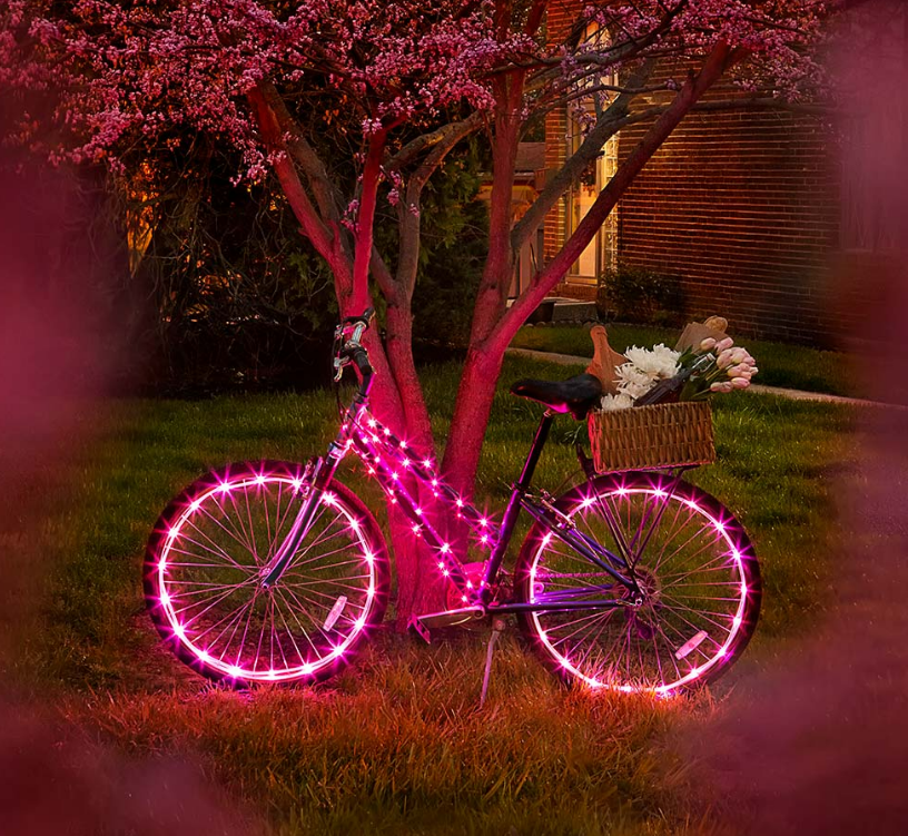 pink bike lights