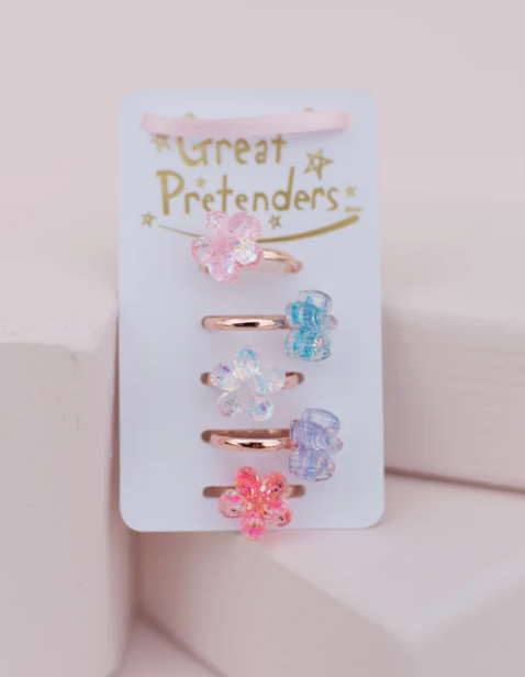Shimmer Flower Rings
