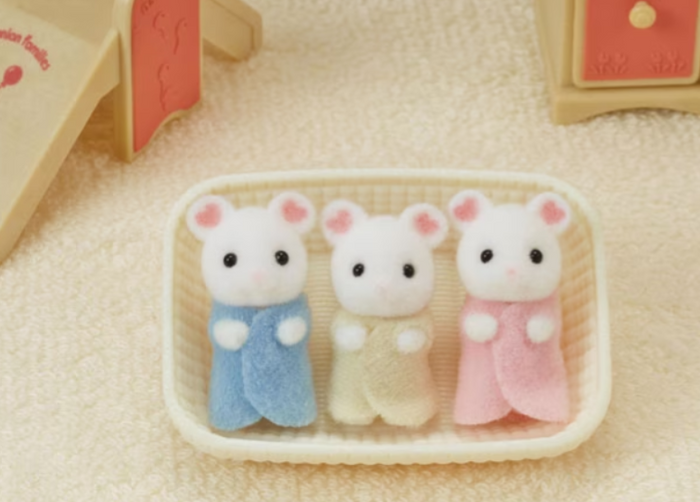 Marshmallow Mouse Triplets