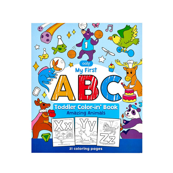 ABC: Amazing Animals Toddler Color-In' Book