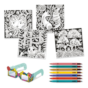 Fantasy Forest 3D Felt Tip Marker Coloring Activity