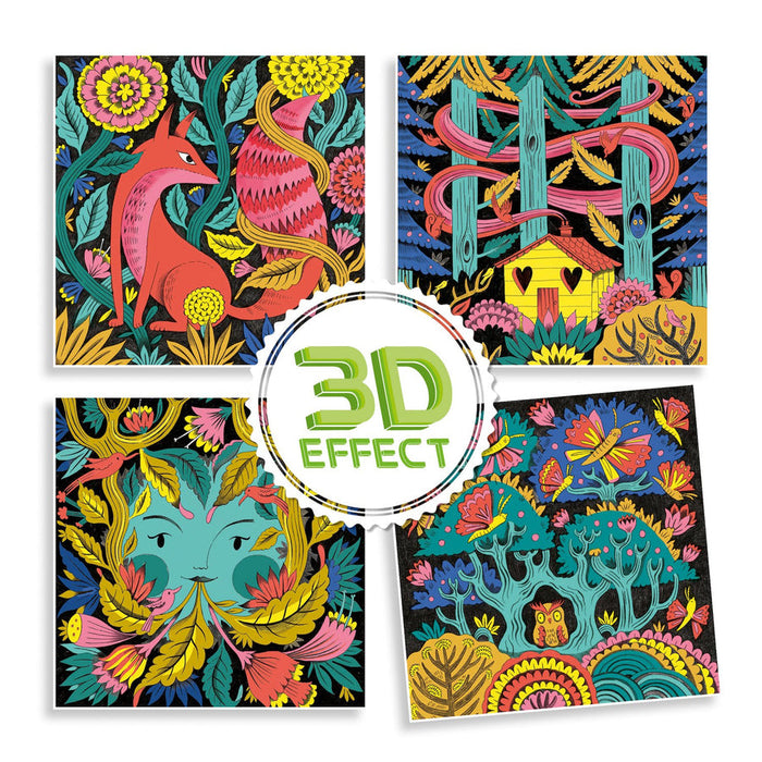 Fantasy Forest 3D Felt Tip Marker Coloring Activity