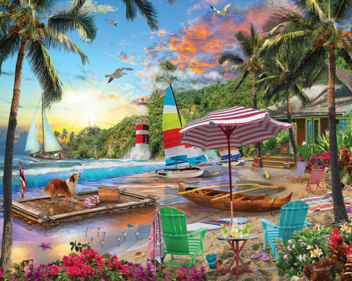 Beach Holiday White Mountain Puzzle