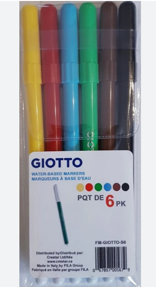 Giotto Markers 6 Pack